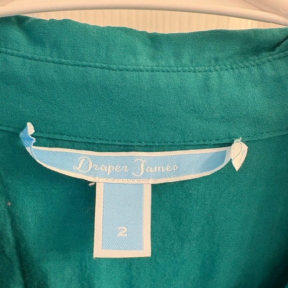 Draper James Blue A-Line Dress with Notched Collar - Picture 3 of 3